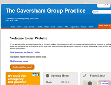 Tablet Screenshot of cavershamgrouppractice.co.uk